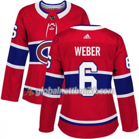 Montreal Canadiens Hockeydrakt Shea Weber 6 2017-2018 Rød Adidas Authentic - Dame